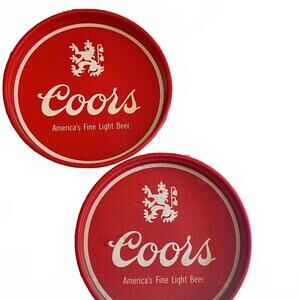 Coors Beer Metal Serving Trays - Set of 2